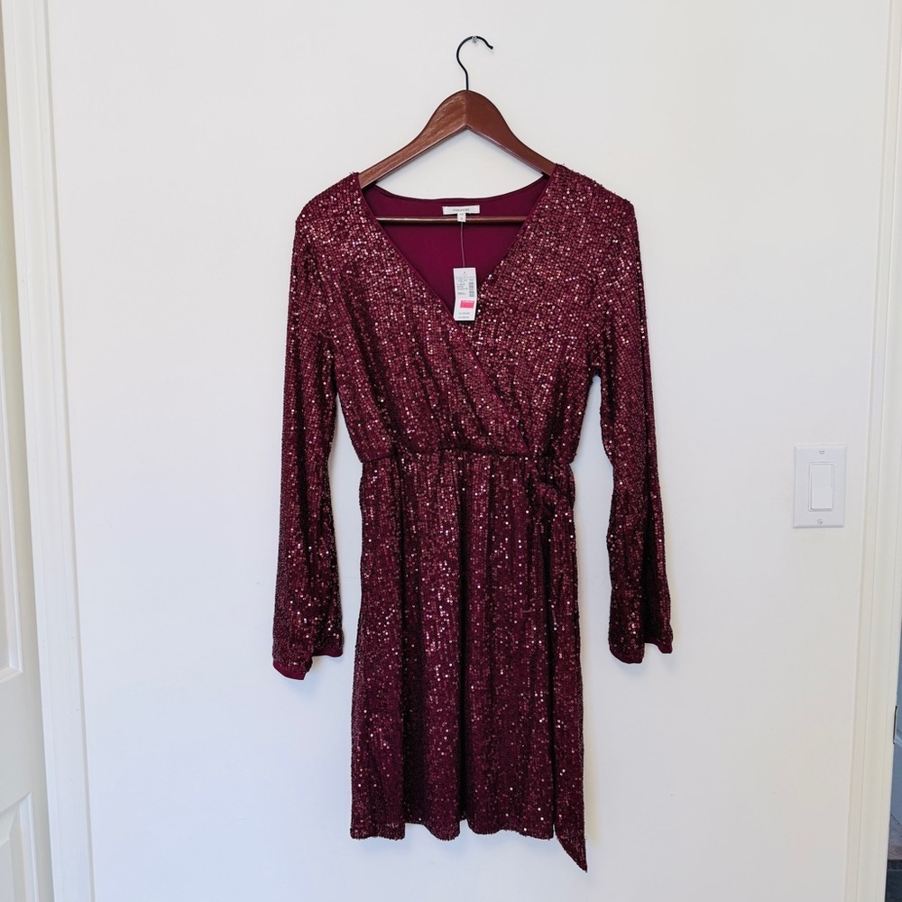 New Fun Sequin Burgundy Party Formal Dress 🌹